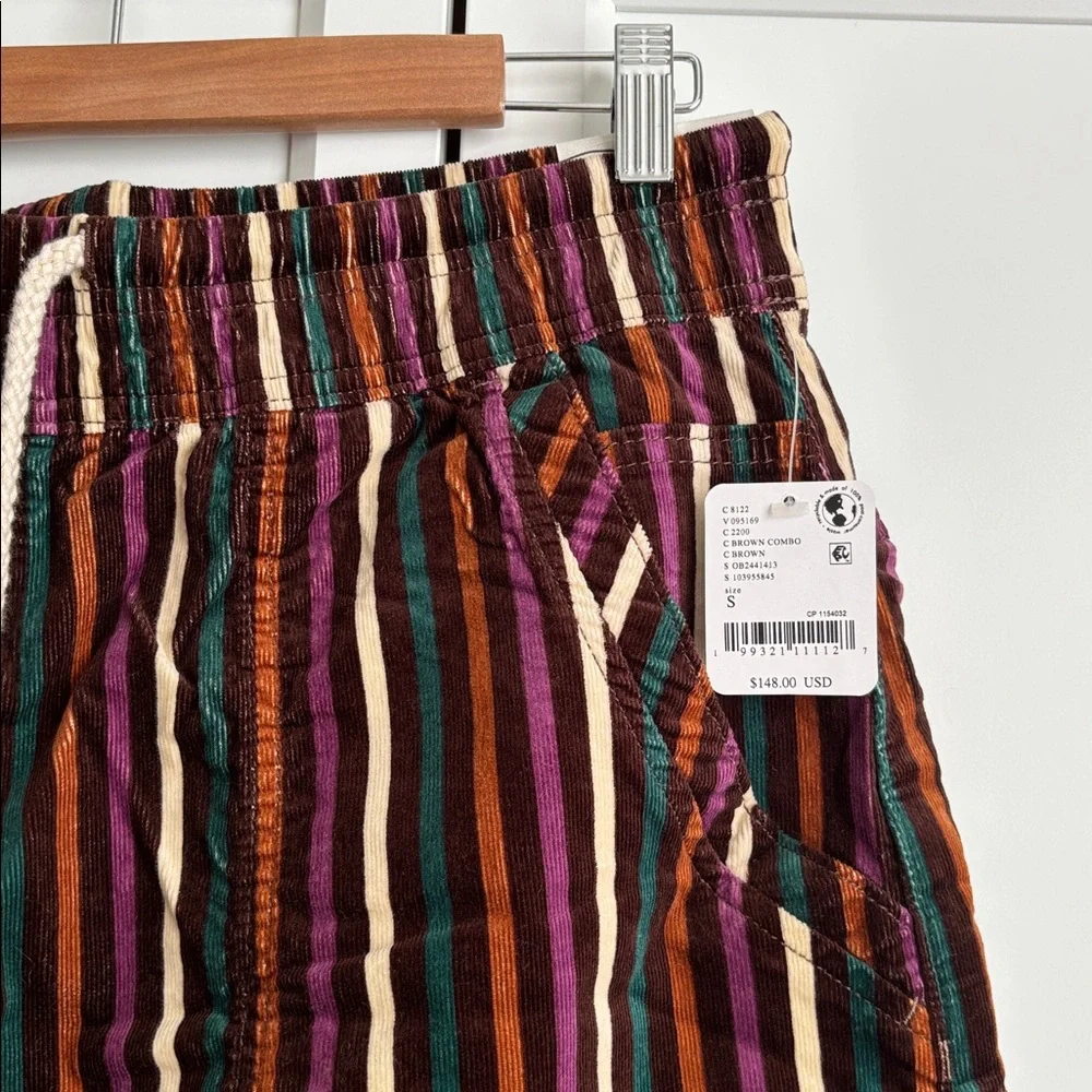 NWT Free People Easy Peasy Printed Pull On Cord, S